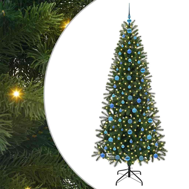 Vidaxx Künstlicher Weihnachtsbaum mit 300 LEDs mit standardmäßigem grünem 210 cm PE und PVC