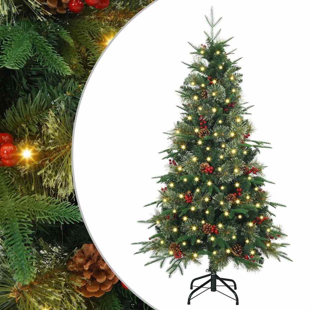 Vidaxx künstlicher zusammenklappbarer Weihnachtsbaum grün 120 cm PE und PVC