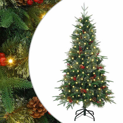 Vidaxx künstlicher zusammenklappbarer Weihnachtsbaum grün 120 cm PE und PVC