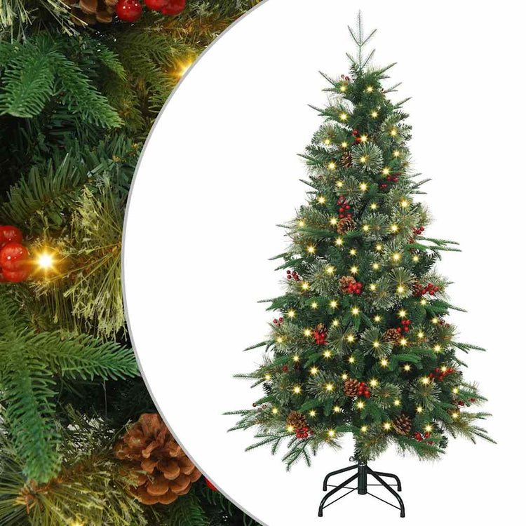 Vidaxx künstlicher zusammenklappbarer Weihnachtsbaum grün 120 cm PE und PVC