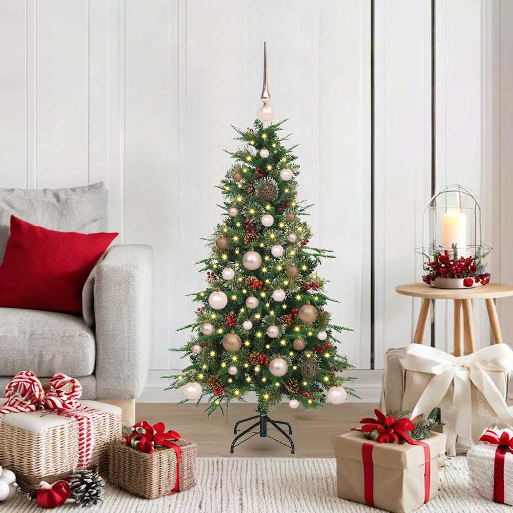 Vidaxx künstlicher klappbarer Weihnachtsbaum grün 120 cm PE und PVC