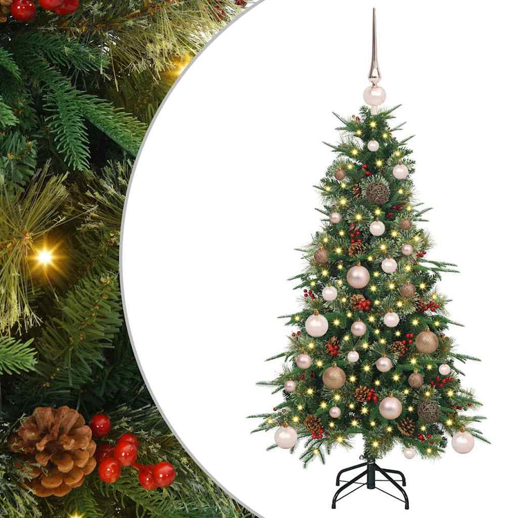 Vidaxx künstlicher klappbarer Weihnachtsbaum grün 120 cm PE und PVC
