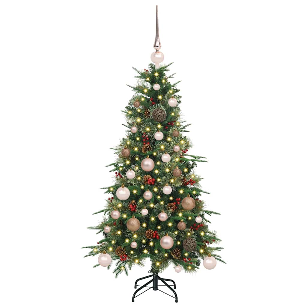 Vidaxx künstlicher klappbarer Weihnachtsbaum grün 120 cm PE und PVC