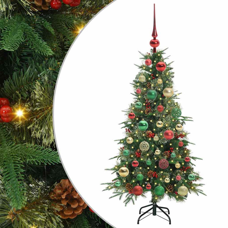 Vidaxx künstlicher zusammenklappbarer Weihnachtsbaum grün 120 cm PE und PVC