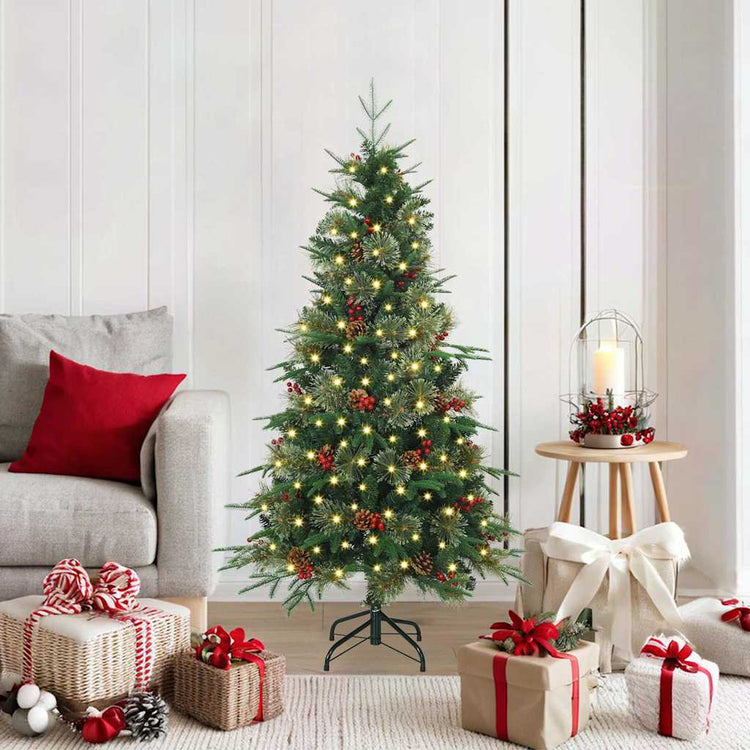 Vidaxx künstlicher klappbarer Weihnachtsbaum grün 150 cm PE und PVC