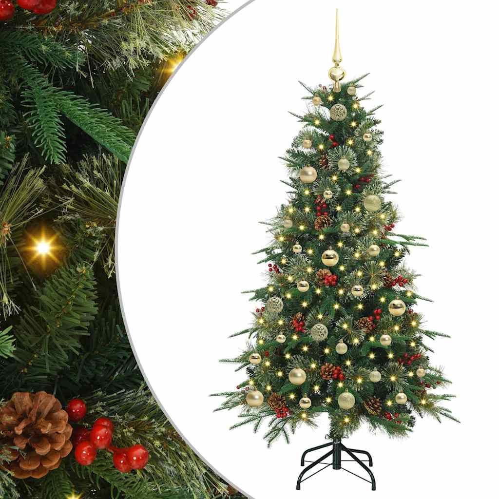 Vidaxx künstlicher klappbarer Weihnachtsbaum grün 150 cm PE und PVC
