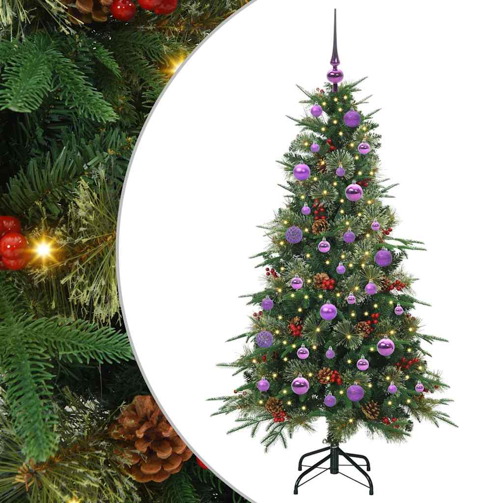 Vidaxx künstlicher klappbarer Weihnachtsbaum grün 150 cm PE und PVC