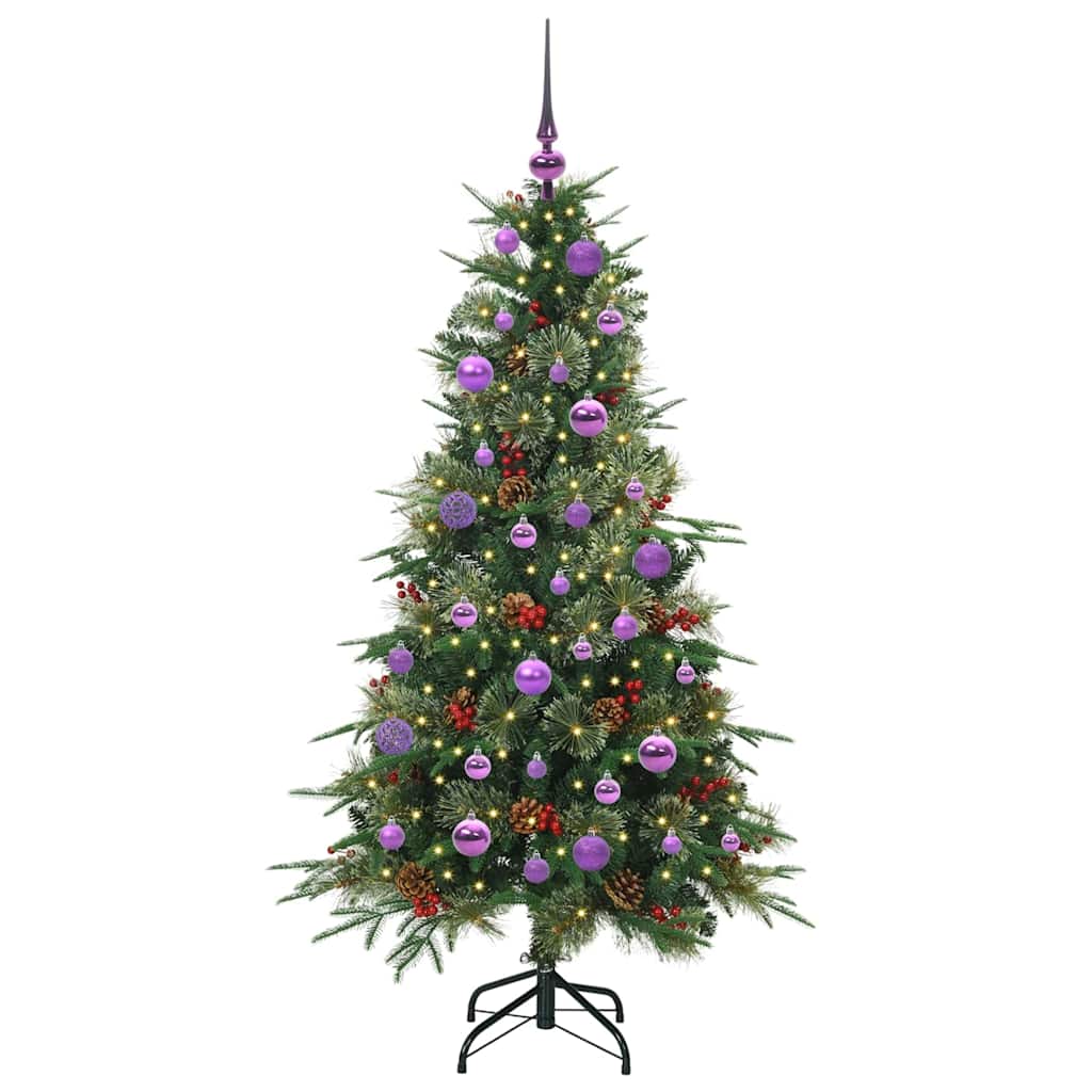 Vidaxx künstlicher klappbarer Weihnachtsbaum grün 150 cm PE und PVC