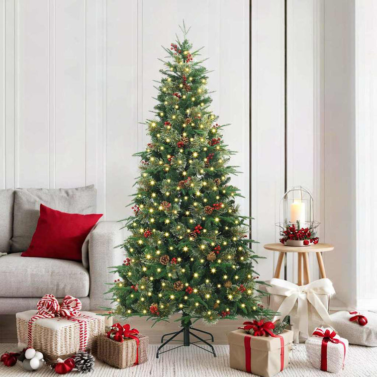 Vidaxx künstlicher klappbarer Weihnachtsbaum grün 180 cm PE und PVC