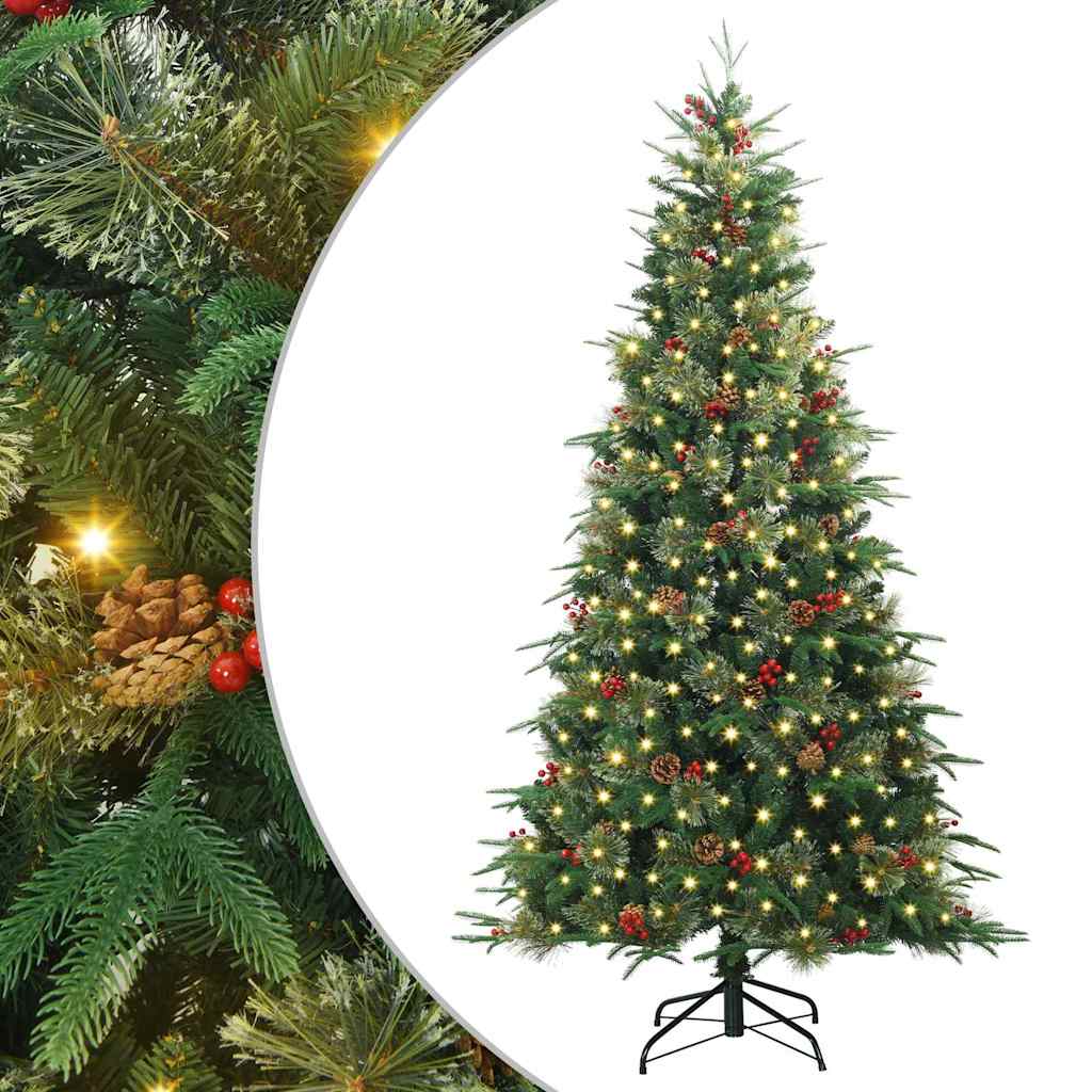 Vidaxx künstlicher klappbarer Weihnachtsbaum grün 180 cm PE und PVC