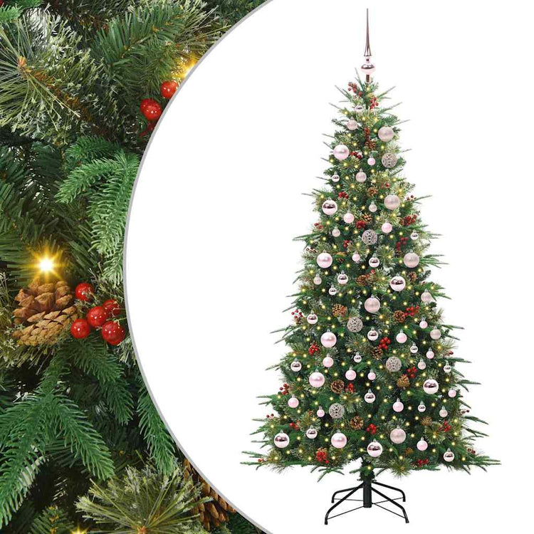 Vidaxx künstlicher klappbarer Weihnachtsbaum grün 180 cm PE und PVC