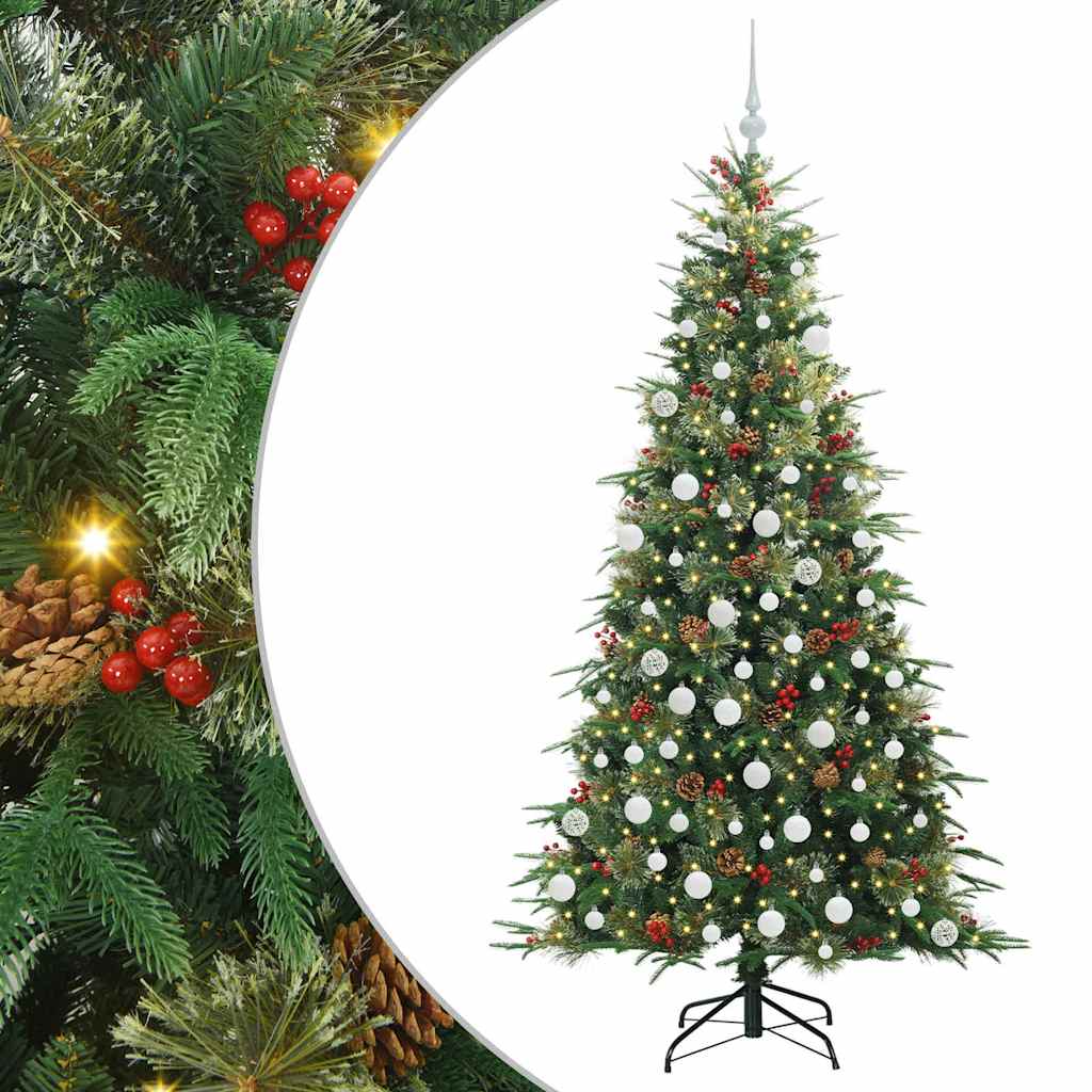Vidaxx künstlicher klappbarer Weihnachtsbaum grün 180 cm PE und PVC