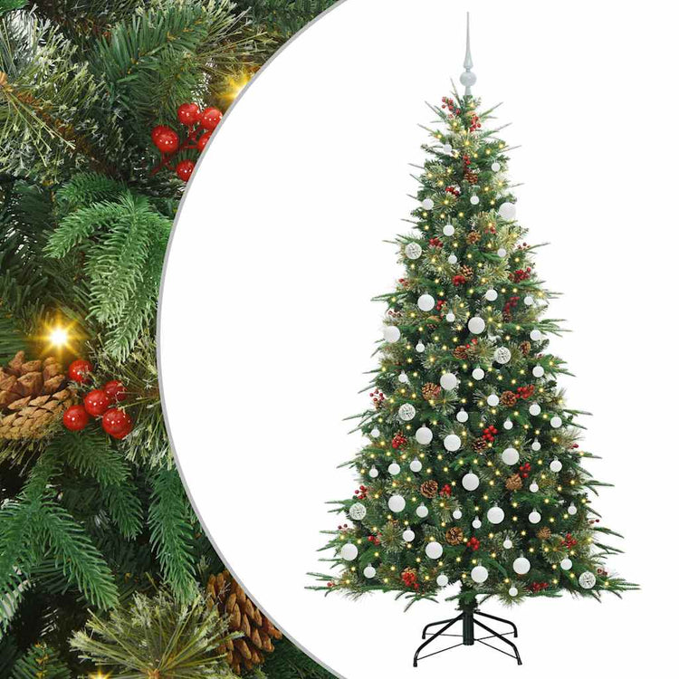 Vidaxx künstlicher klappbarer Weihnachtsbaum grün 180 cm PE und PVC