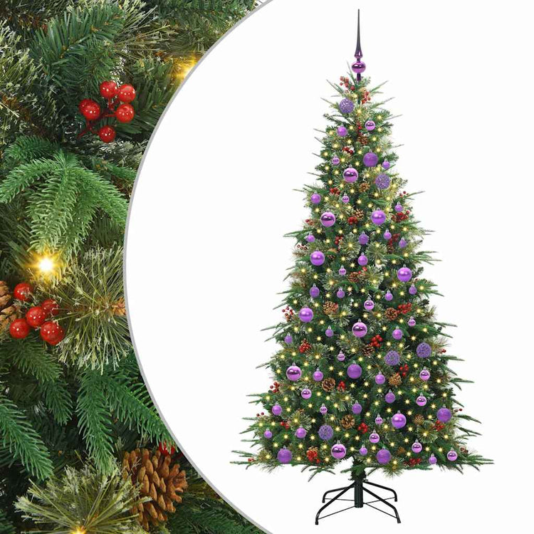 Vidaxx künstlicher klappbarer Weihnachtsbaum grün 180 cm PE und PVC