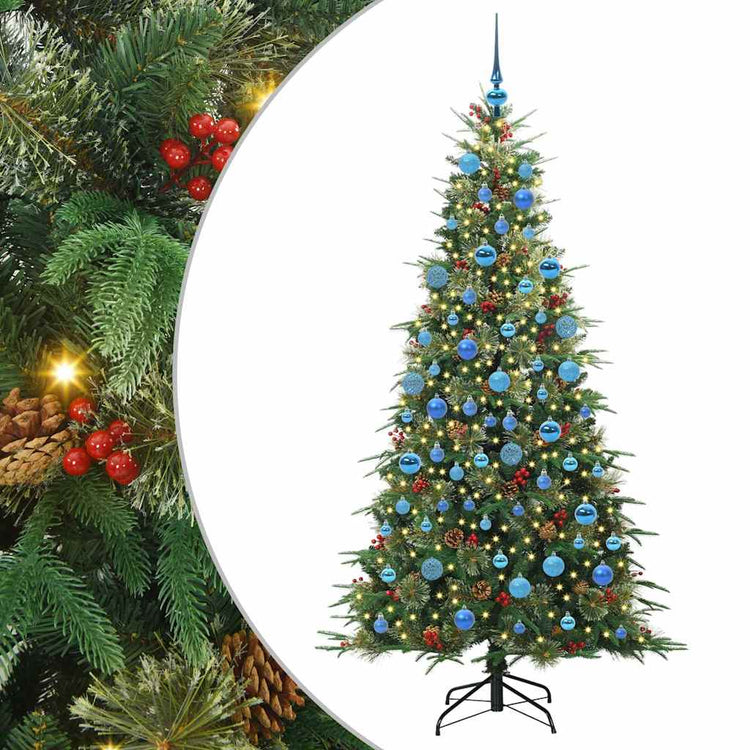Vidaxx künstlicher klappbarer Weihnachtsbaum grün 180 cm PE und PVC