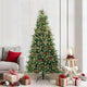 Vidaxx künstlicher klappbarer Weihnachtsbaum grün 210 cm PE und PVC