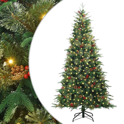 Vidaxx künstlicher klappbarer Weihnachtsbaum grün 210 cm PE und PVC