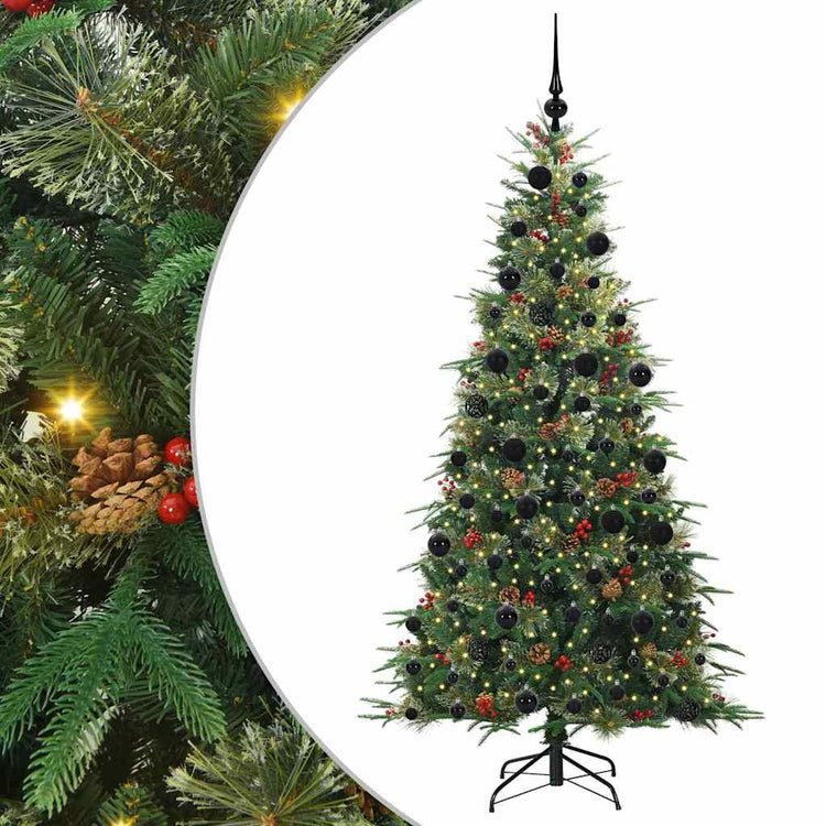 Vidaxx künstlicher klappbarer Weihnachtsbaum grün 210 cm PE und PVC