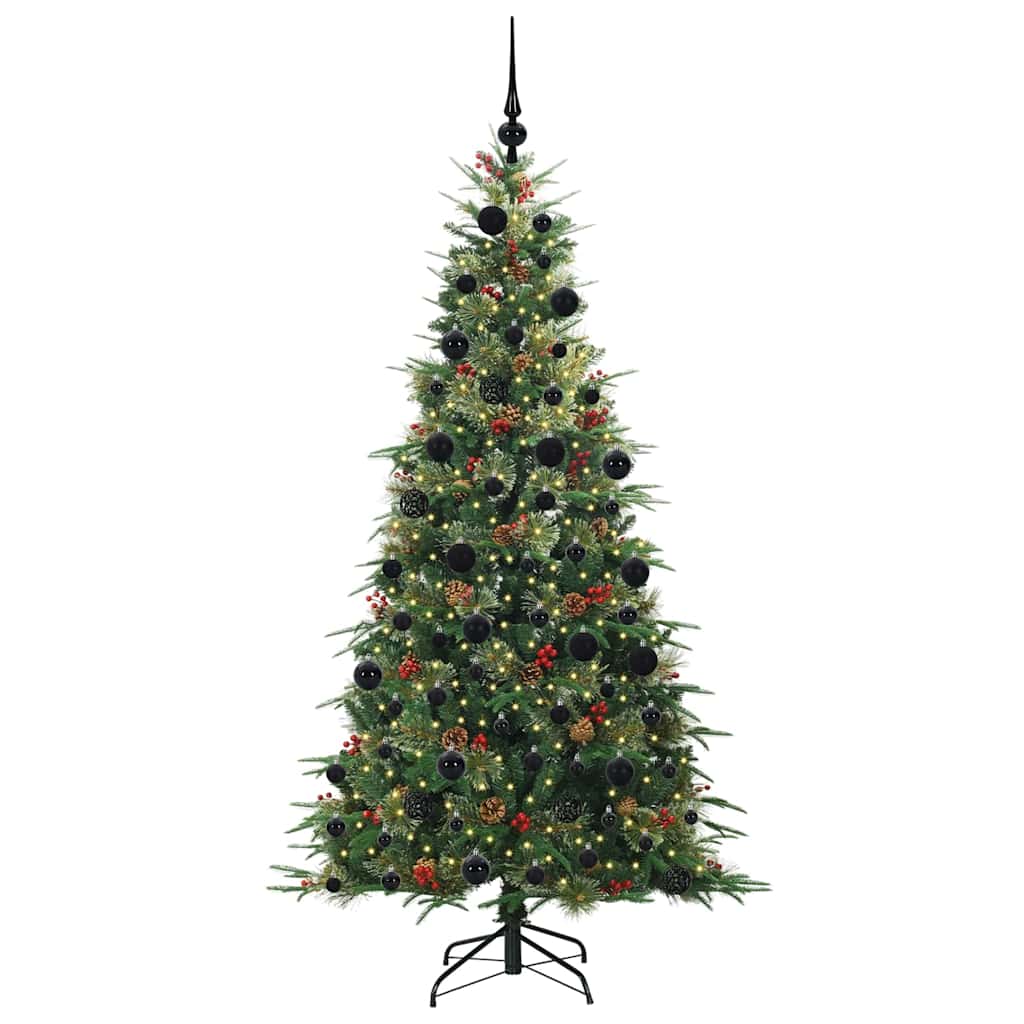 Vidaxx künstlicher klappbarer Weihnachtsbaum grün 210 cm PE und PVC