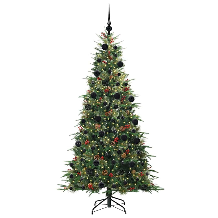 Vidaxx künstlicher klappbarer Weihnachtsbaum grün 210 cm PE und PVC
