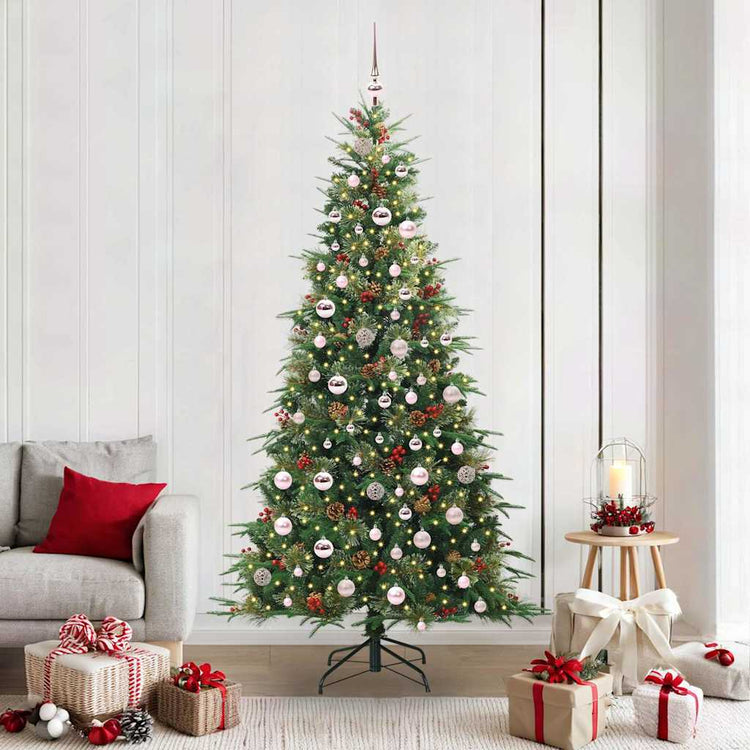 Vidaxx künstlicher klappbarer Weihnachtsbaum grün 210 cm PE und PVC