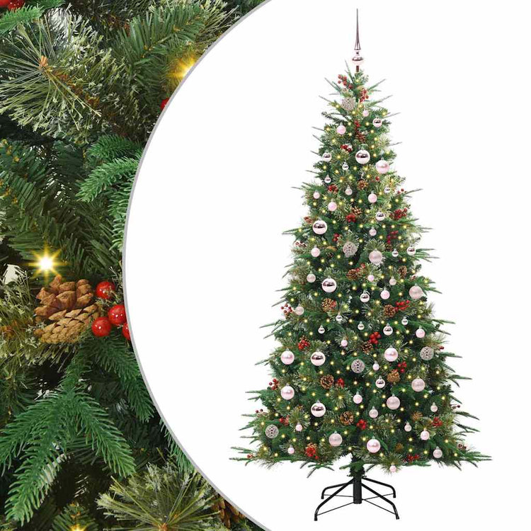 Vidaxx künstlicher klappbarer Weihnachtsbaum grün 210 cm PE und PVC