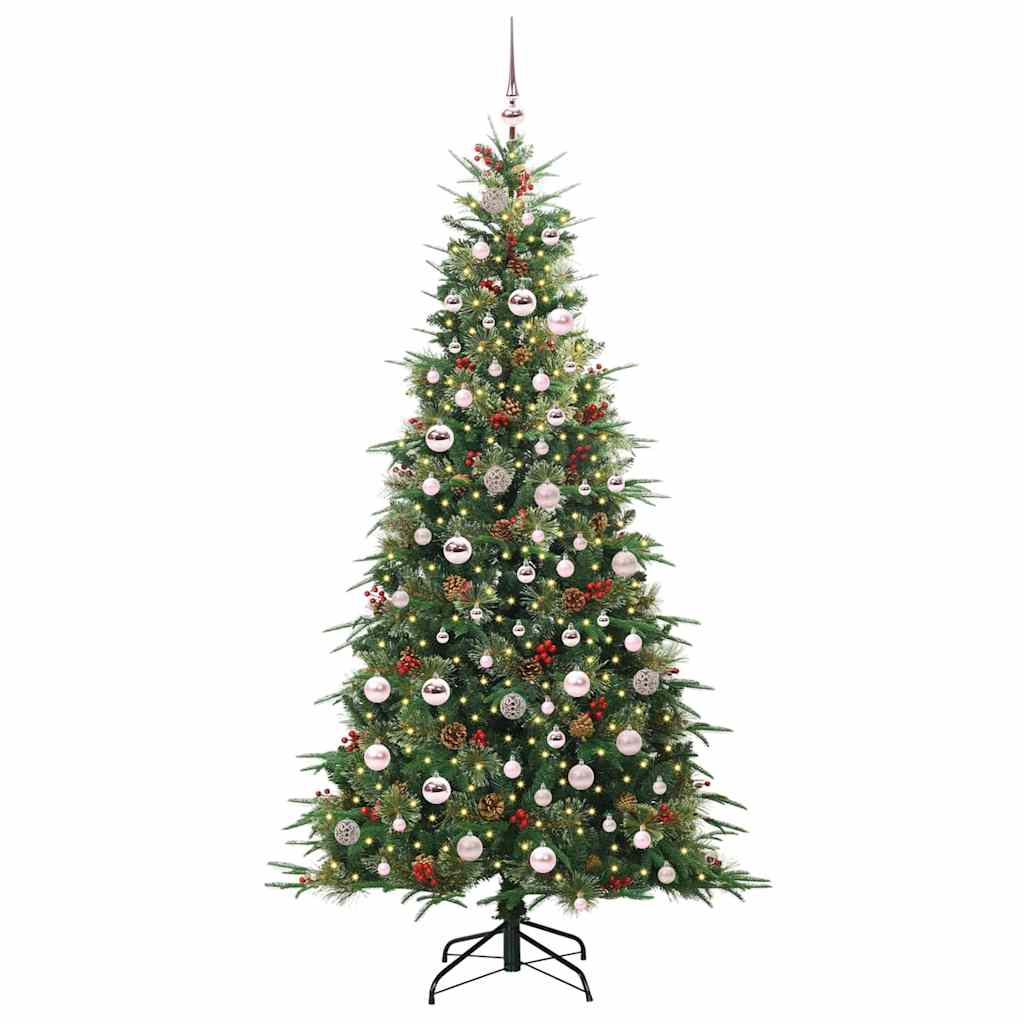 Vidaxx künstlicher klappbarer Weihnachtsbaum grün 210 cm PE und PVC