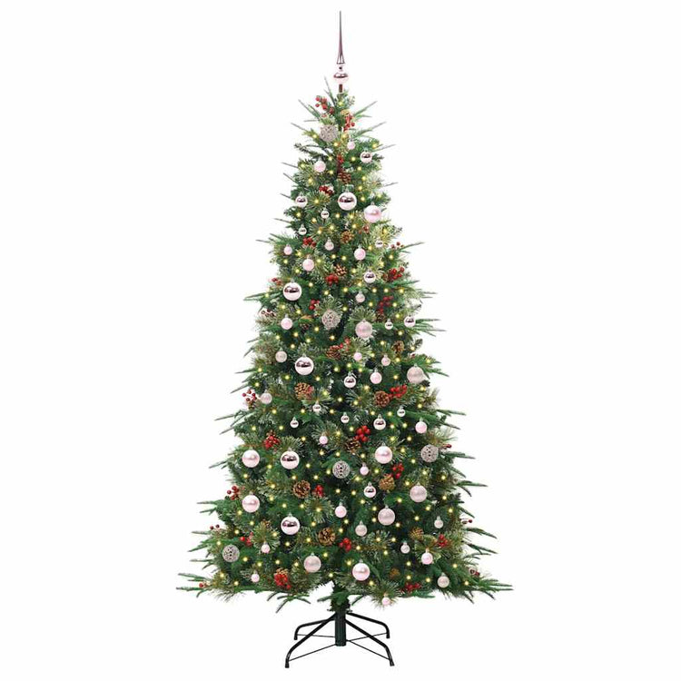 Vidaxx künstlicher klappbarer Weihnachtsbaum grün 210 cm PE und PVC