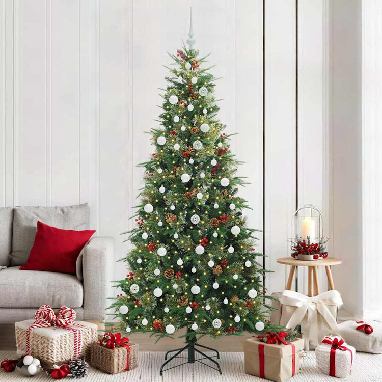 Vidaxx künstlicher klappbarer Weihnachtsbaum grün 210 cm PE und PVC