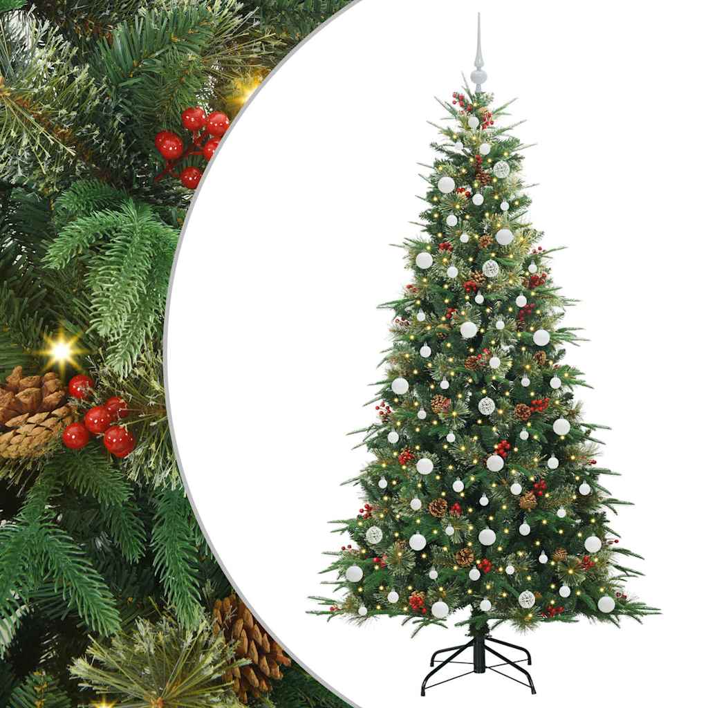 Vidaxx künstlicher klappbarer Weihnachtsbaum grün 210 cm PE und PVC