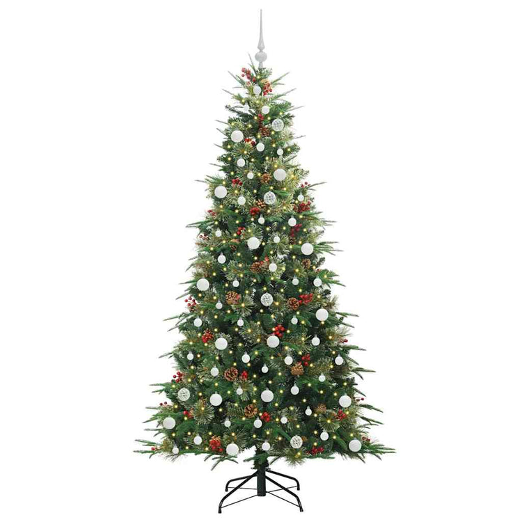 Vidaxx künstlicher klappbarer Weihnachtsbaum grün 210 cm PE und PVC
