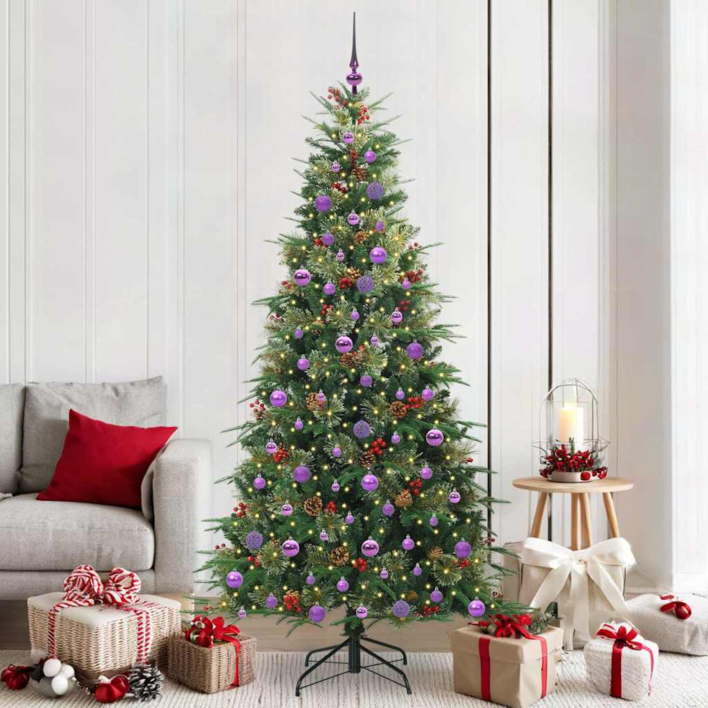Vidaxx künstlicher klappbarer Weihnachtsbaum grün 210 cm PE und PVC