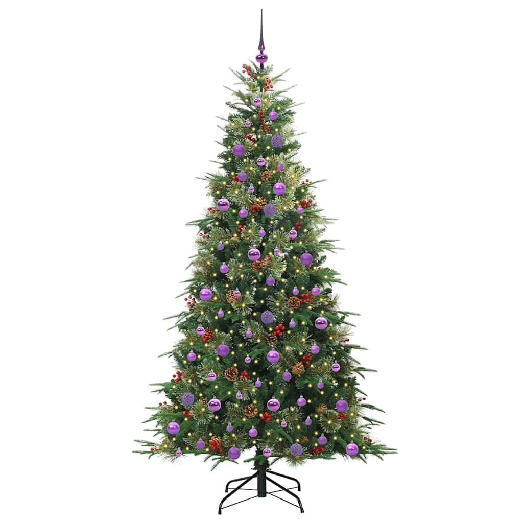 Vidaxx künstlicher klappbarer Weihnachtsbaum grün 210 cm PE und PVC