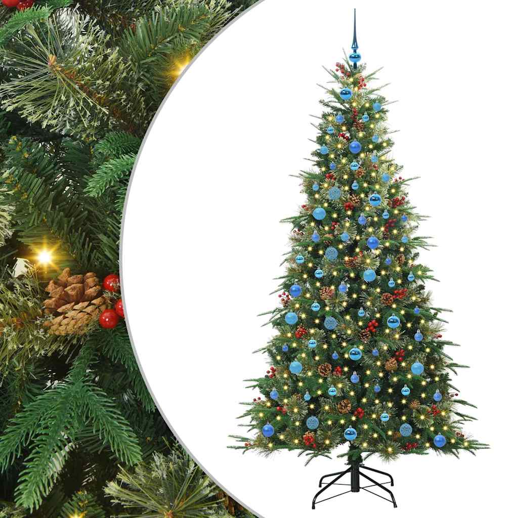 Vidaxx künstlicher klappbarer Weihnachtsbaum grün 210 cm PE und PVC