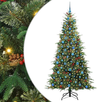 Vidaxx künstlicher klappbarer Weihnachtsbaum grün 210 cm PE und PVC