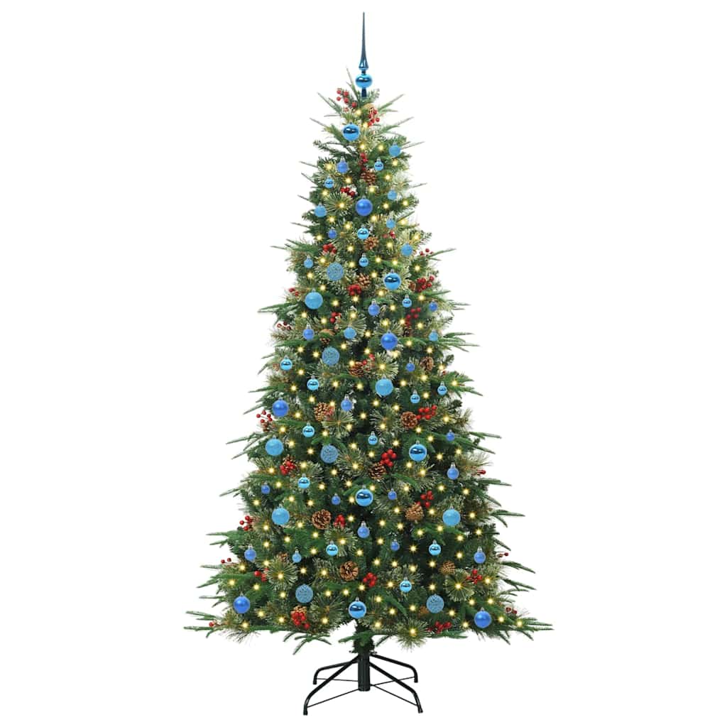 Vidaxx künstlicher klappbarer Weihnachtsbaum grün 210 cm PE und PVC