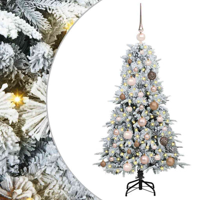 Vidaxx künstlicher klappbarer Weihnachtsbaum weiß 120 cm PE und PVC