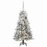 Vidaxx künstlicher klappbarer Weihnachtsbaum weiß 120 cm PE und PVC - afbeelding 3