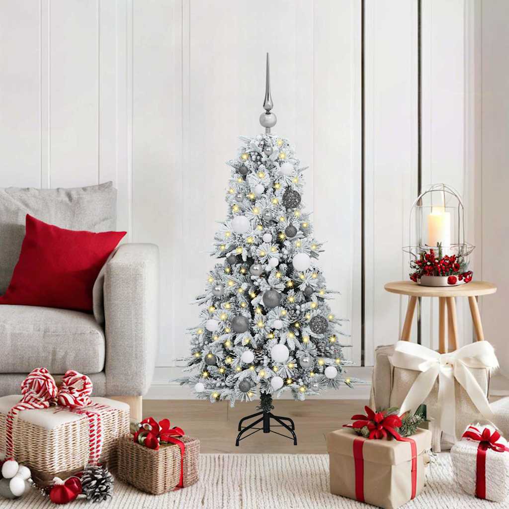 Vidaxx künstlicher klappbarer Weihnachtsbaum weiß 120 cm PE und PVC