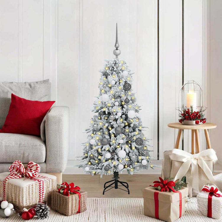 Vidaxx künstlicher klappbarer Weihnachtsbaum weiß 120 cm PE und PVC