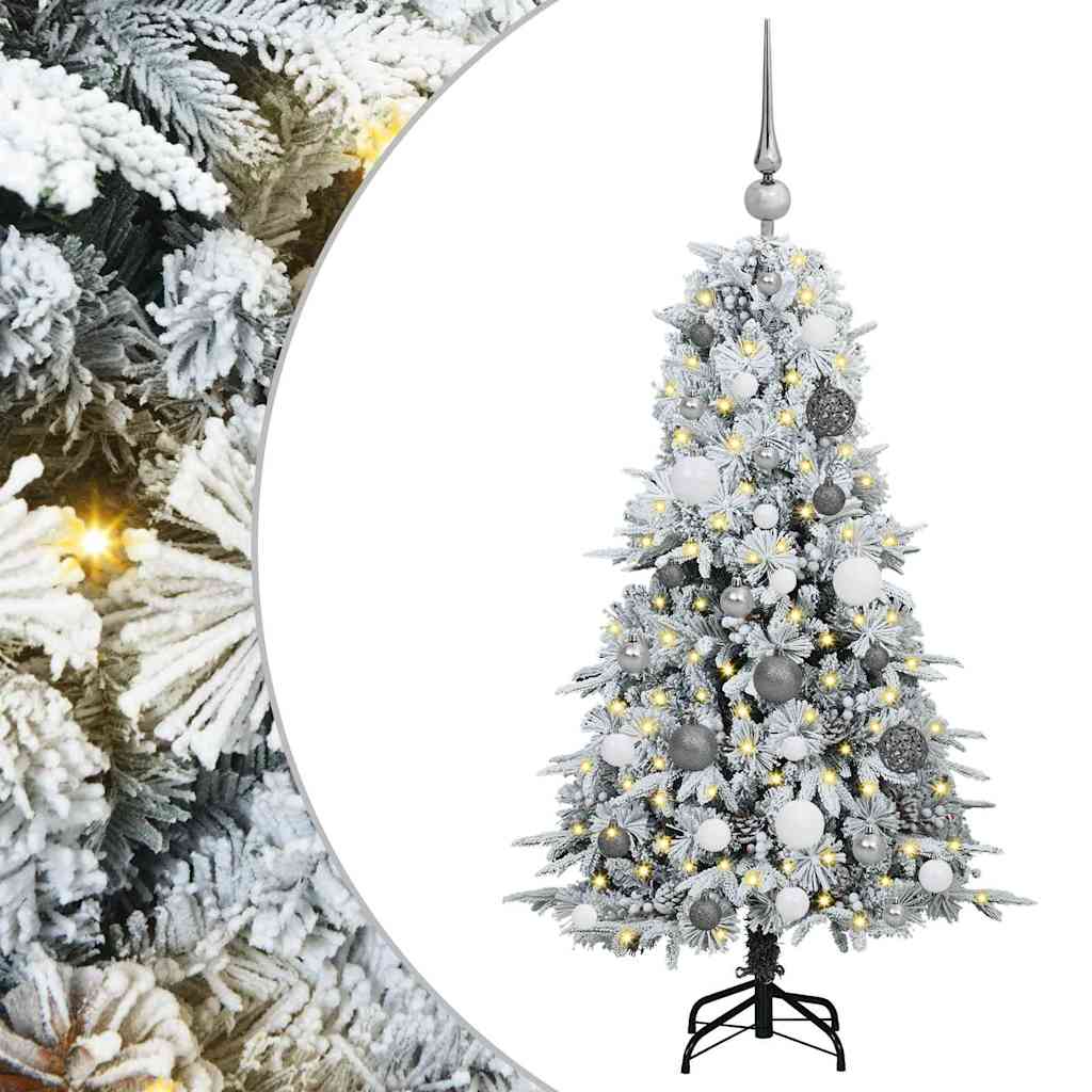 Vidaxx künstlicher klappbarer Weihnachtsbaum weiß 120 cm PE und PVC