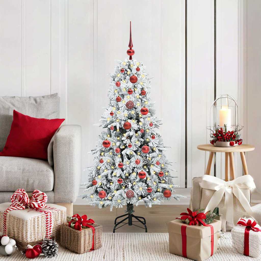 Vidaxx künstlicher klappbarer Weihnachtsbaum weiß 120 cm PE und PVC