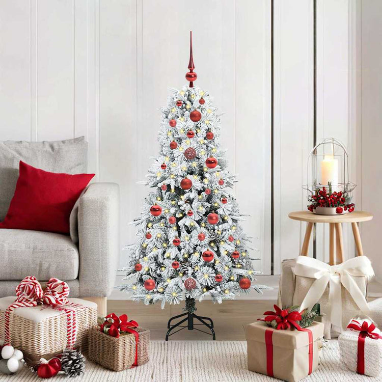 Vidaxx künstlicher klappbarer Weihnachtsbaum weiß 120 cm PE und PVC