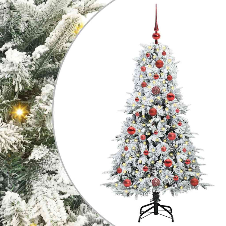 Vidaxx künstlicher klappbarer Weihnachtsbaum weiß 120 cm PE und PVC