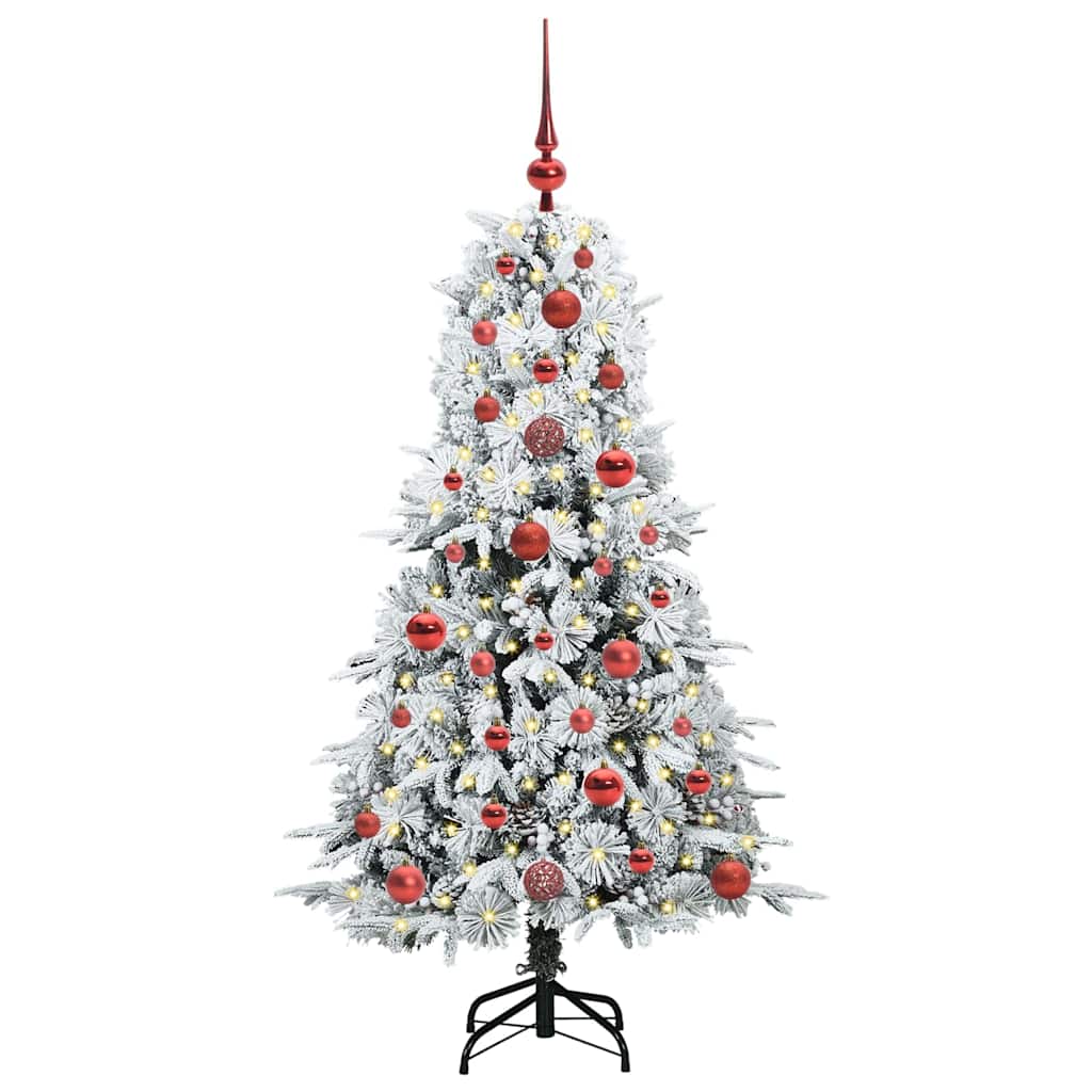 Vidaxx künstlicher klappbarer Weihnachtsbaum weiß 120 cm PE und PVC
