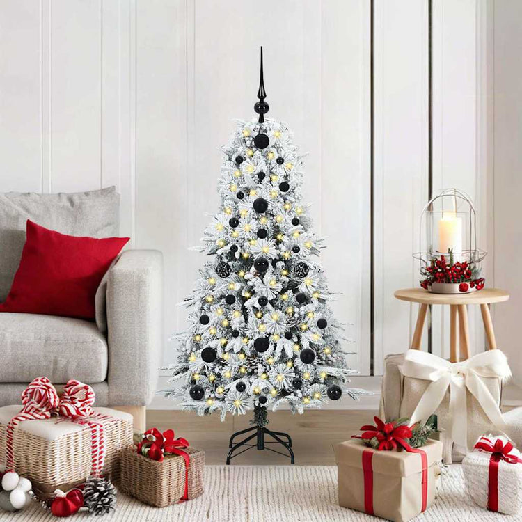 Vidaxx künstlicher klappbarer Weihnachtsbaum weiß 120 cm PE und PVC