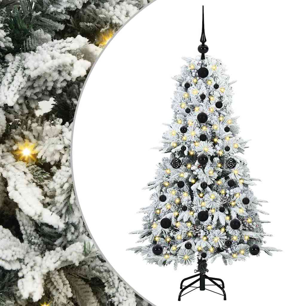 Vidaxx künstlicher klappbarer Weihnachtsbaum weiß 120 cm PE und PVC