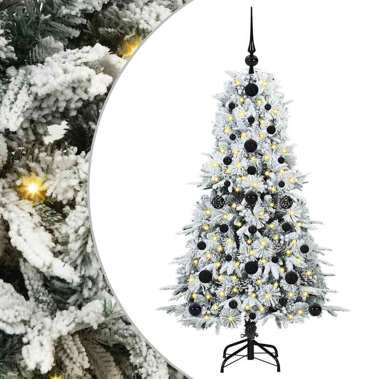 Vidaxx künstlicher klappbarer Weihnachtsbaum weiß 120 cm PE und PVC