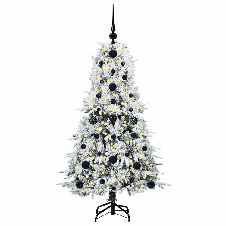 Vidaxx künstlicher klappbarer Weihnachtsbaum weiß 120 cm PE und PVC