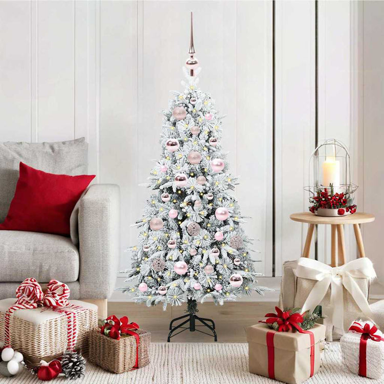 Vidaxx künstlicher klappbarer Weihnachtsbaum weiß 120 cm PE und PVC